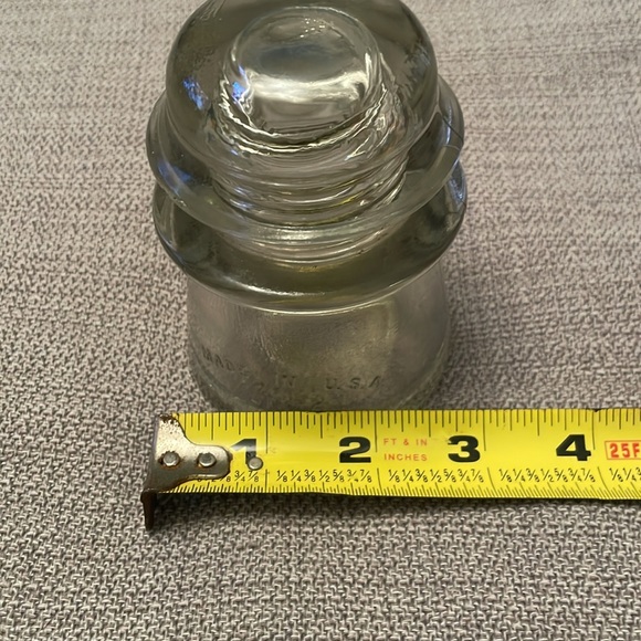 Vintage WHITALL TATUM No. 2 Clear Glass Conductor Insulator - Picture 7 of 8